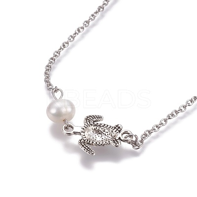 Stainless Steel Pendant Necklaces NJEW-JN02319-1