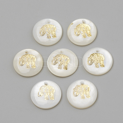 Freshwater Shell Pendants X-SHEL-Q010-012G-1