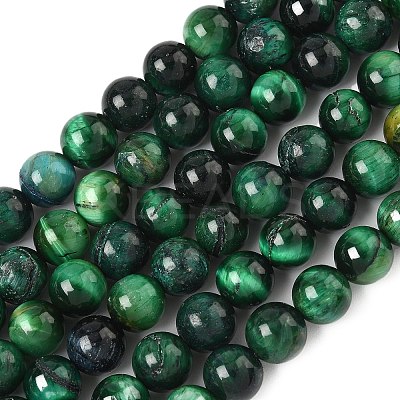 Grade B Natural Tiger Eye Beads Strands G-F591-18-8mm-04-1