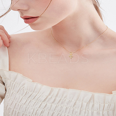 8Pcs Brass Micro Pave Clear Cubic Zirconia Pendants KK-LP0001-87-1