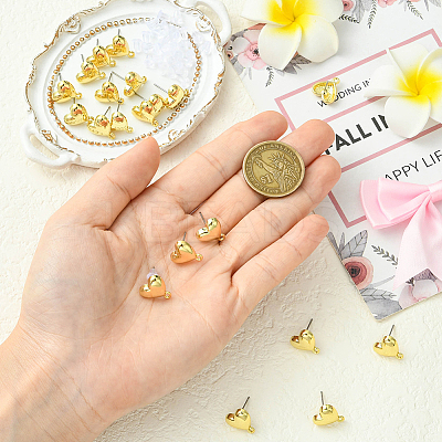 20Pcs Alloy Stud Earring Findings FIND-SC0019-22-1