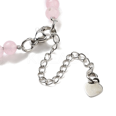 Natural Rose Quartz Round & Synthetic Non-magnetic Hematite & White Shell Beaded Bracelets for Women BJEW-K251-02A-1