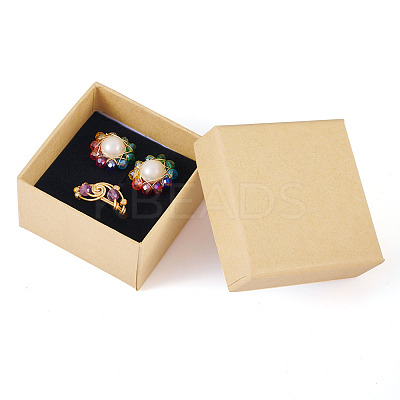 12Pcs Square Cardboard Earring Jewelry Gift Boxes AJEW-TA0001-78-1