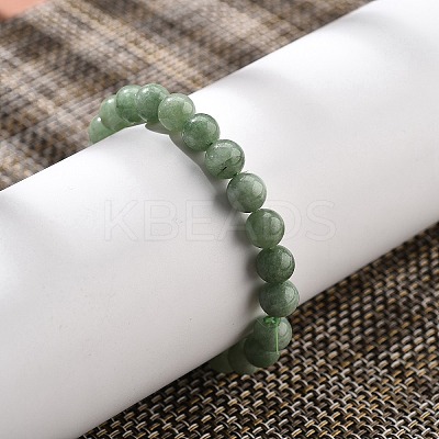 Natural Dyed & Heated Chalcedony Beaded Stretch Bracelets for Women Men BJEW-F483-04-1