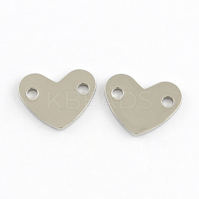 Tarnish Resistant Heart Stainless Steel Links connectors STAS-Q169-02-1