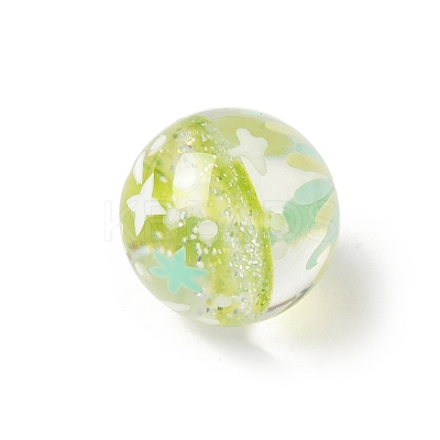 Transparent Resin Enamel Beads RESI-M052-01D-1