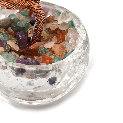 Natural Yellow Quartz Chips Tree of Life Decorations DJEW-Q010-01A-1