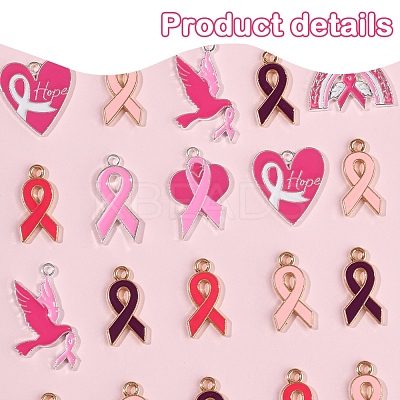 28Pcs 8 Styles Alloy Enamel Pendants ENAM-FS0002-36-1