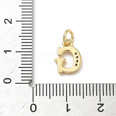 Brass Micro Pave Cubic Zirconia Charms LS-KK-I382-03G-G-1