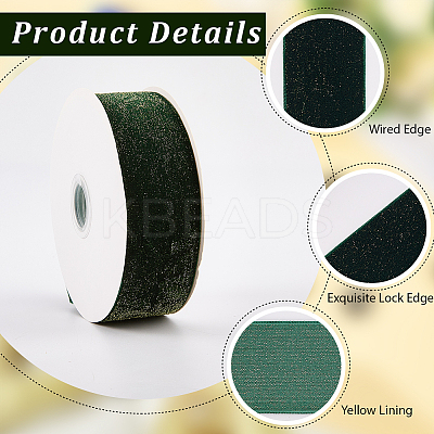 1 Roll Sparkle Single Face Velvet Ribbon OCOR-CY0002-21B-1