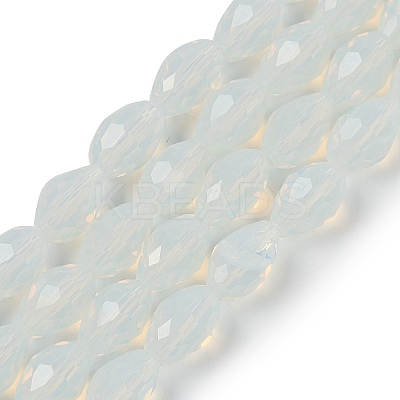 Electroplate Imitation Jade Glass Beads Strands EGLA-N013-J6mm-D02-1