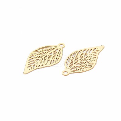 Rack Plating 201 Stainless Steel Filigree Pendants X-STAS-T057-34G-1