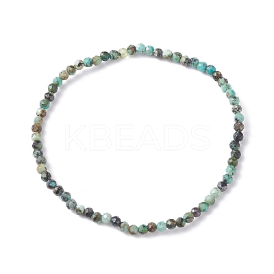 3mm Natural African Turquoise(Jasper) Beads Stretch Bracelet for Girl Women BJEW-JB07284-05-1