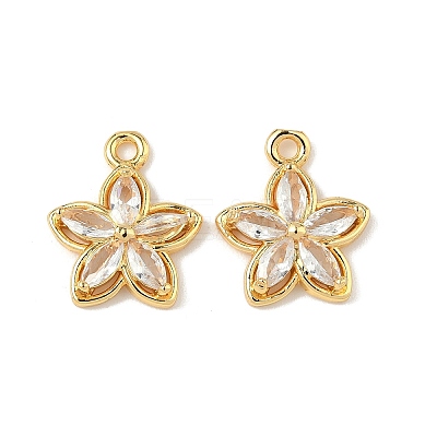 Brass Micro Pave Cubic Zirconia Pendants LS-KK-D373-02A-G-1