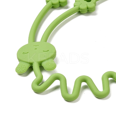 2 in 1 Silicone Baby Pacifier Holder Chains AJEW-G050-02B-1