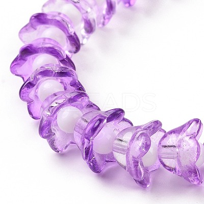 Transparent Glass Beads Strands LAMP-H061-01A-01-1