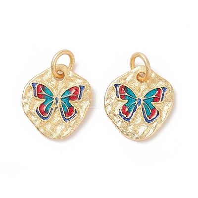 Rack Plating Brass Enamel Pendants KK-I689-10G-1