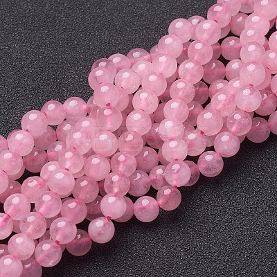 Natural Rose Quartz Beads Strands GSR6mmC034-1