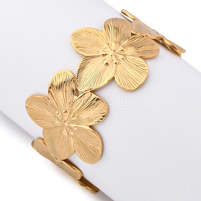 304 Stainless Steel Cuff Bangles for Women LS-BJEW-P347-02C-1