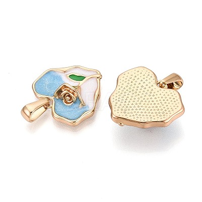 304 Stainless Steel & Enamel Pendants STAS-T072-74A-G-1