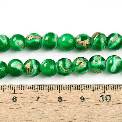 Baking Paint Glass Beads Strands DGLA-N010-8mm-04-1
