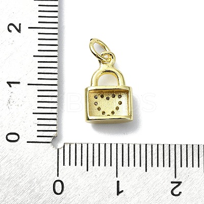 Brass Micro Pave Claer Cubic Zirconia Charms KK-H475-50G-09-1