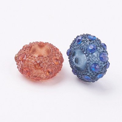 Resin Rhinestone European Beads OPDL-J002-M-1