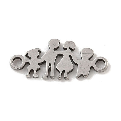 201 Stainless Steel Connector Charms STAS-S146-03P-1