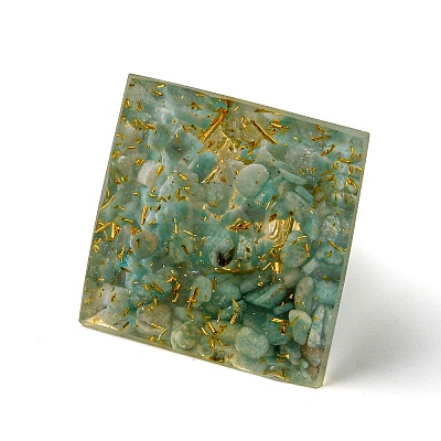 Orgonite Pyramid Resin Display Decorations G-PW0005-05M-1