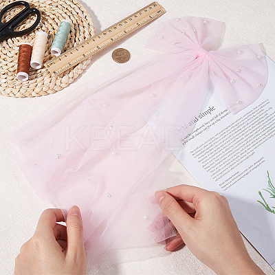 Bowknot Polyester Hair Barrettes AJEW-WH20002-61-1
