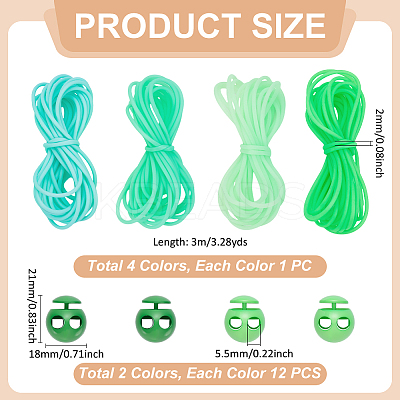 12M 4 Colors Hollow Pipe PVC Tubular Synthetic Rubber Cord RCOR-UN0001-02C-1
