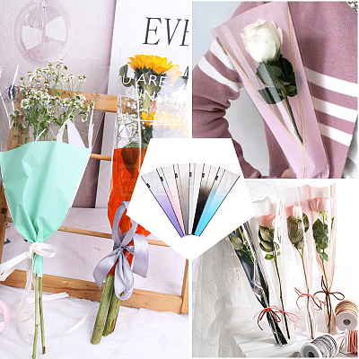 120Pcs 6 Colors Oriented Polypropylene(OPP) Plastic Gift Bags ABAG-MB0001-03-1