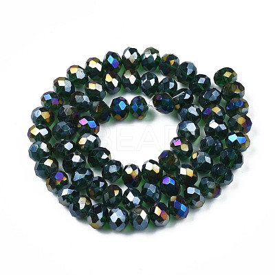 Electroplate Glass Beads Strands EGLA-A034-T10mm-B28-1