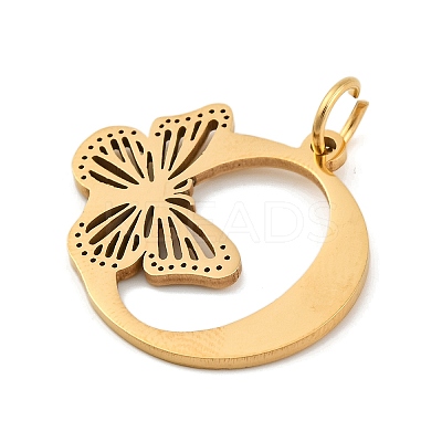 Ion Plating(IP) 201 Stainless Steel Pendants STAS-N103-184G-O-1