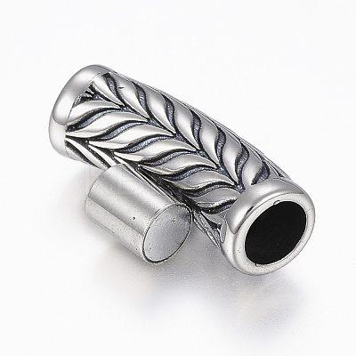 304 Stainless Steel Magnetic Clasps with Glue-in Ends STAS-F130-32AS-1