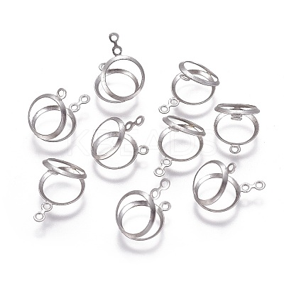 Tarnish Resistant 316 Surgical Stainless Steel Pendant Cabochon Settings X-STAS-I118-01P-01-1