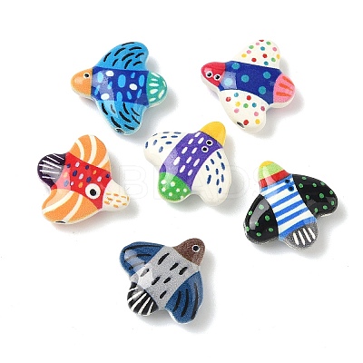 Spray Painted Alloy Beads FIND-Z109-01E-1