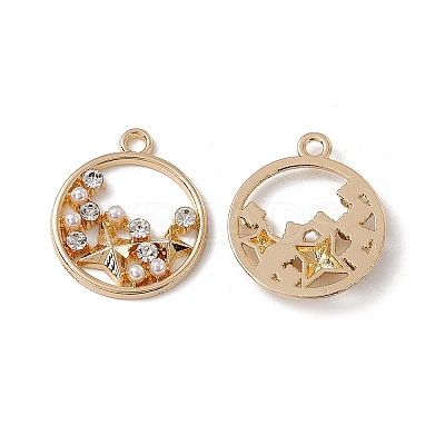 Alloy Crystal Rhinestone Pendants ALRI-K049-12G-1