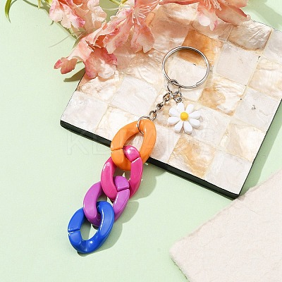Acrylic Curb Chain Keychain KEYC-JKC00633-05-1