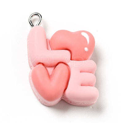 Opaque Resin Pendants RESI-G043-F11-1