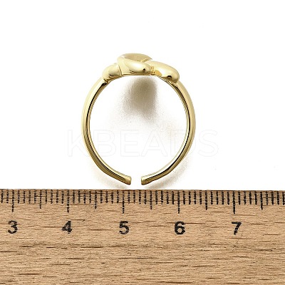 Brass Cuff Rings for Women RJEW-G347-16G-1