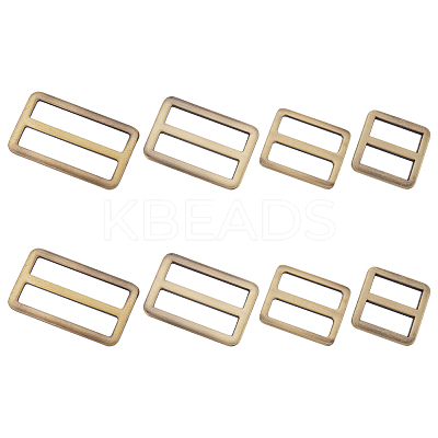8Pcs 4 Styles Alloy Slider Buckles FIND-GF0007-01AB-1