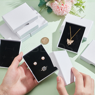 Rectangle Cardboard Paper Jewelry Set Boxes LS-CON-WH0086-100C-1