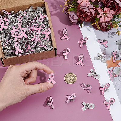 200Pcs Awareness Ribbon Zinc Alloy Enamel Pins for Clothes JEWB-DR0001-09-1