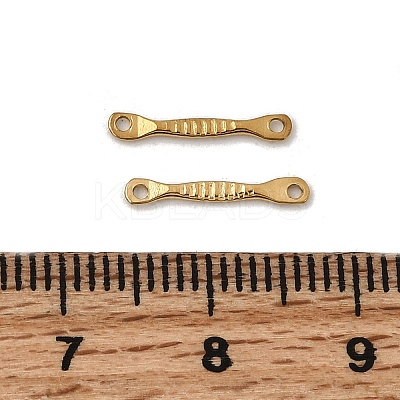 304 Stainless Steel Textured Bar Links Connector Charms STAS-A134-01B-G-1