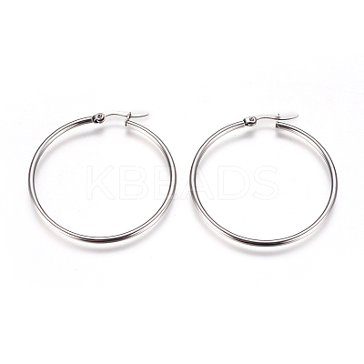 Tarnish Resistant 201 Stainless Steel Hoop Earrings EJEW-I232-02B-P-1