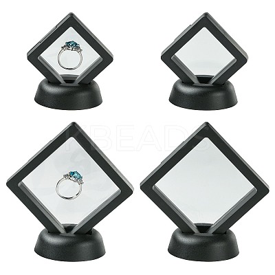4Pcs 2 Styles Plastic 3D Floating Frame Display Holder ODIS-FS0001-02B-1