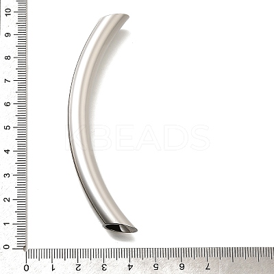 Brass Curved Tube Beads KK-S508-45P-1
