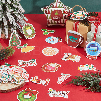 2 Sets 2 Styles Christmas Themes PVC Self-Adhesive Stickers DIY-SC0032-86-1