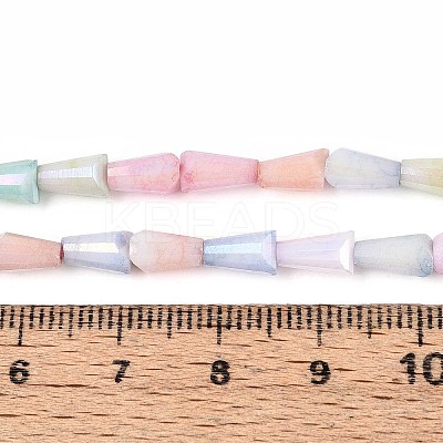 Anti-Tarnish Electroplate Glass Beads Strands GLAA-T025-27M-1